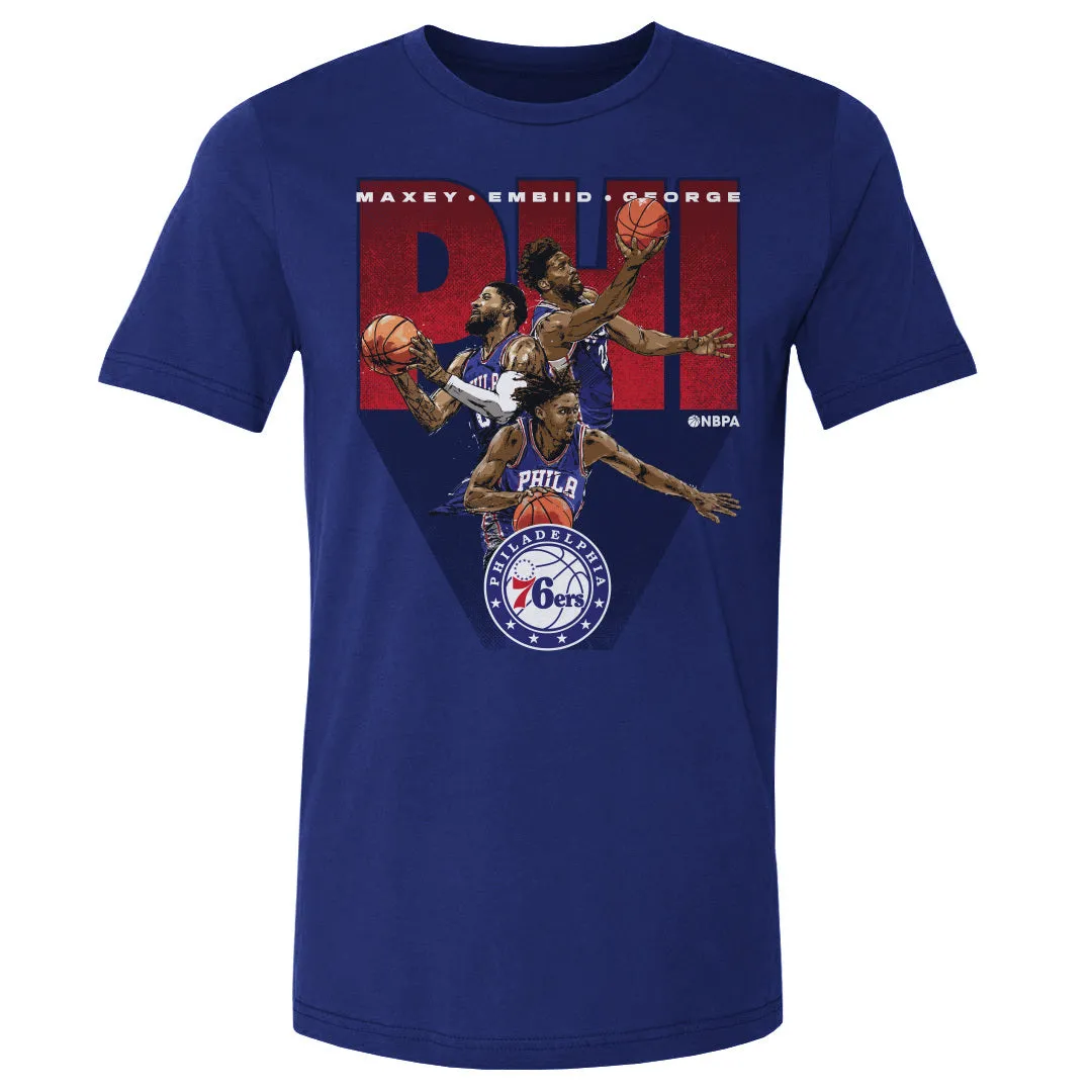 Joel Embiid Tyrese Maxey & Paul George Philadelphia 76ers Trio WHT sold by 500 Level product image thumbnail 2
