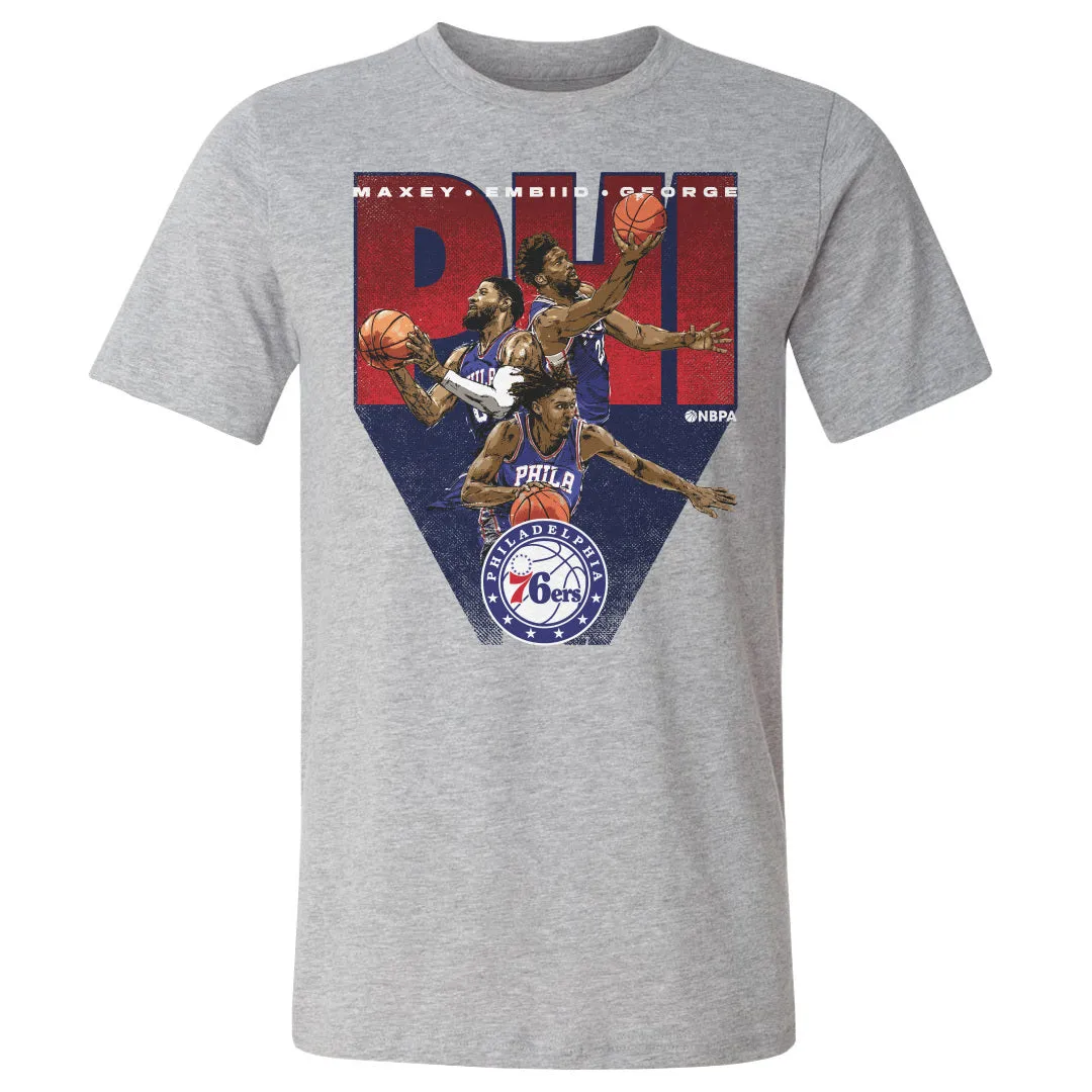 Joel Embiid Tyrese Maxey & Paul George Philadelphia 76ers Trio WHT sold by 500 Level