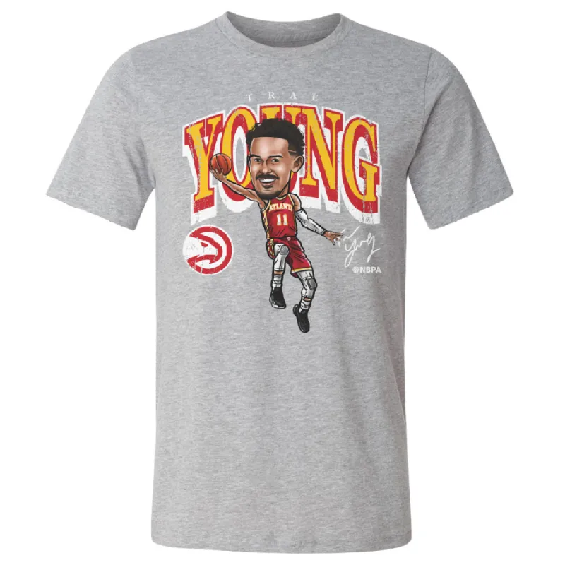 Trae Young Atlanta Hawks Cartoon WHT made by 500 Level