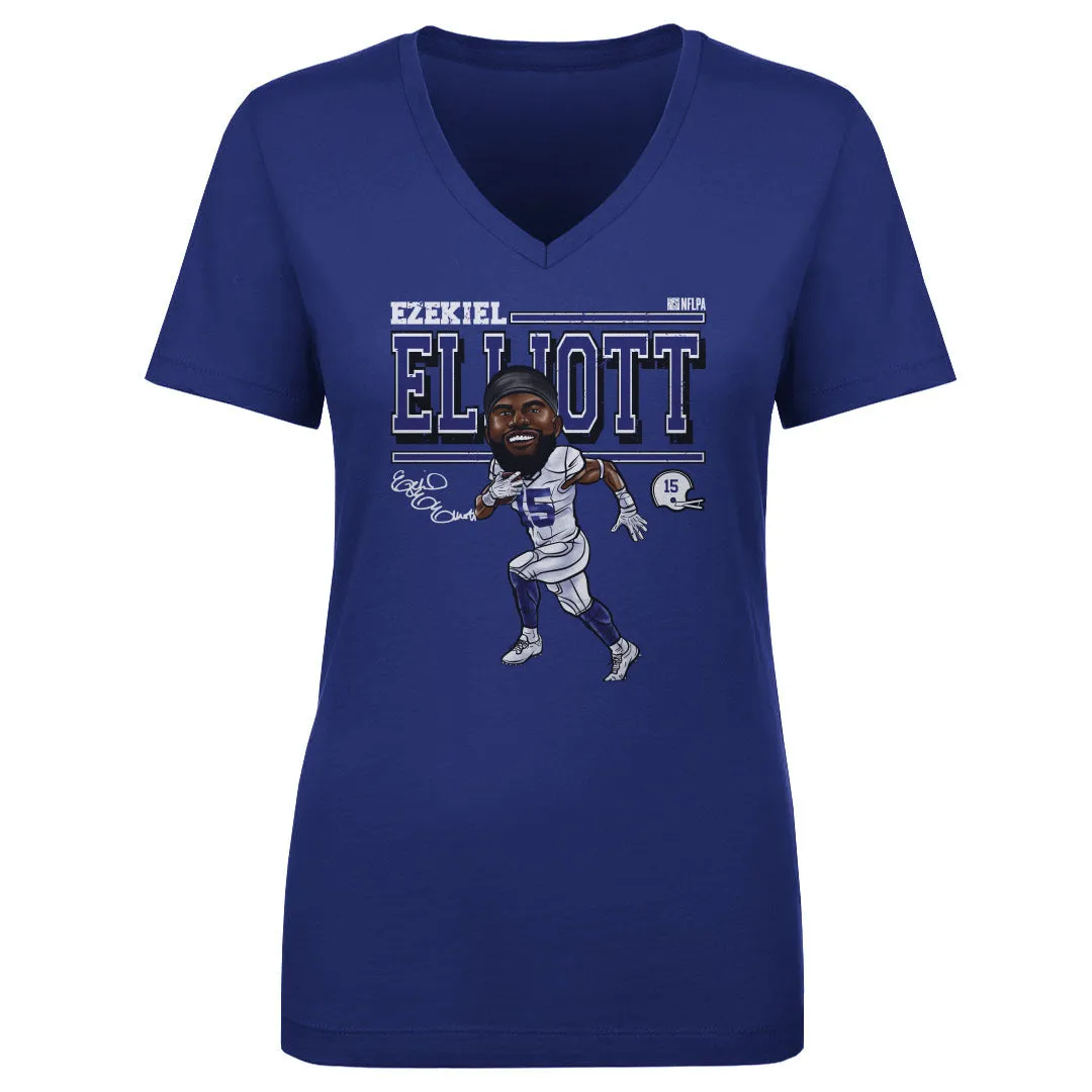 Ezekiel Elliott Dallas Cartoon WHT sold by 500 Level