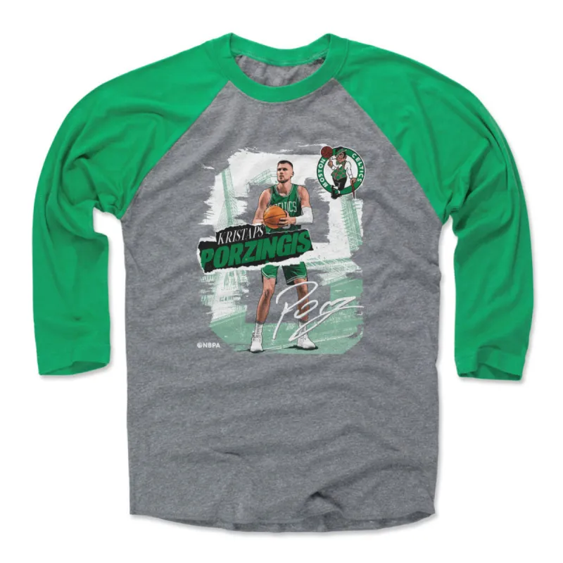 Kristaps Porzingis Boston Celtics Rough WHT sold by 500 Level