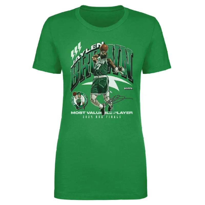 Jaylen Brown Boston Celtics 2024 NBA Finals MVP Award WHT sold by 500 Level