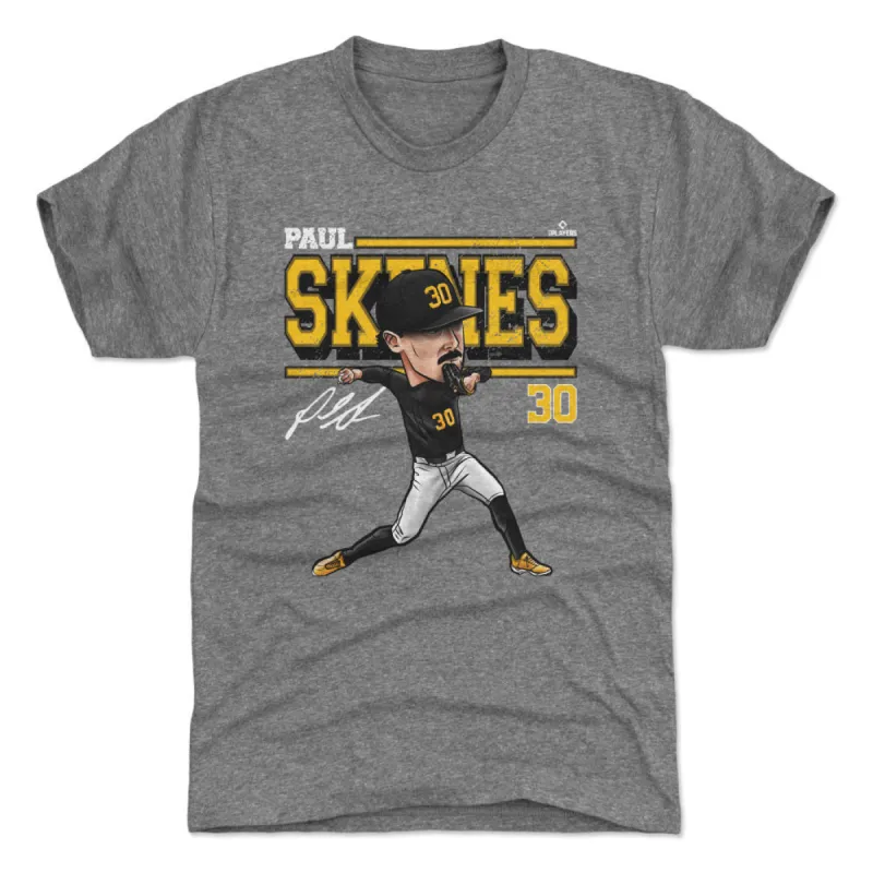 Paul Skenes Pittsburgh Cartoon WHT sold by 500 Level