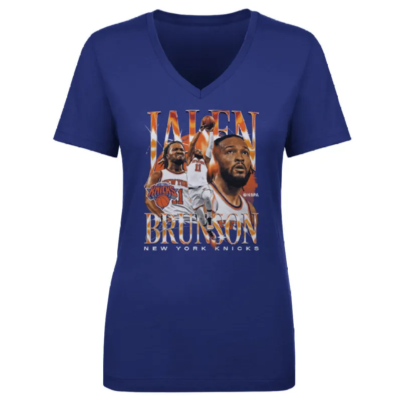 Jalen Brunson New York Knicks Vintage WHT made by 500 Level