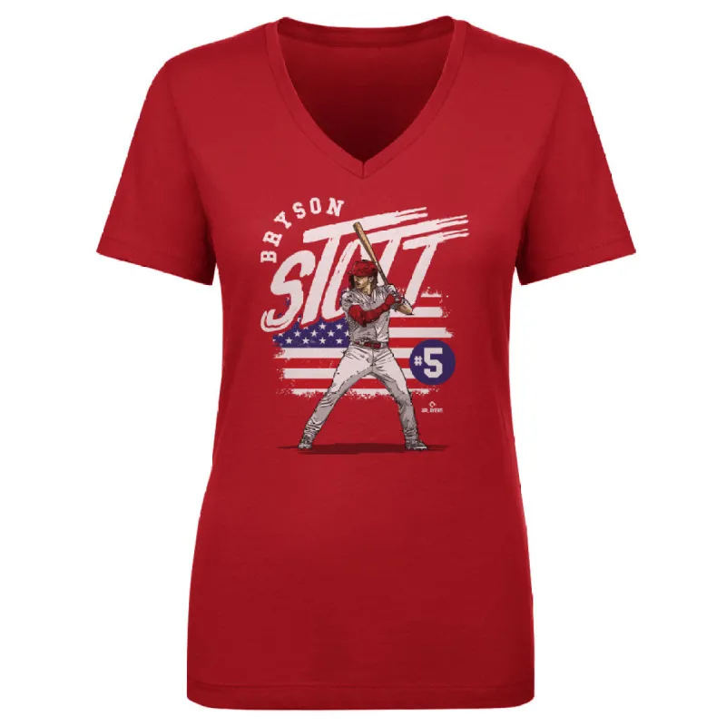 Bryson Stott Philadelphia American Flag WHT sold by 500 Level