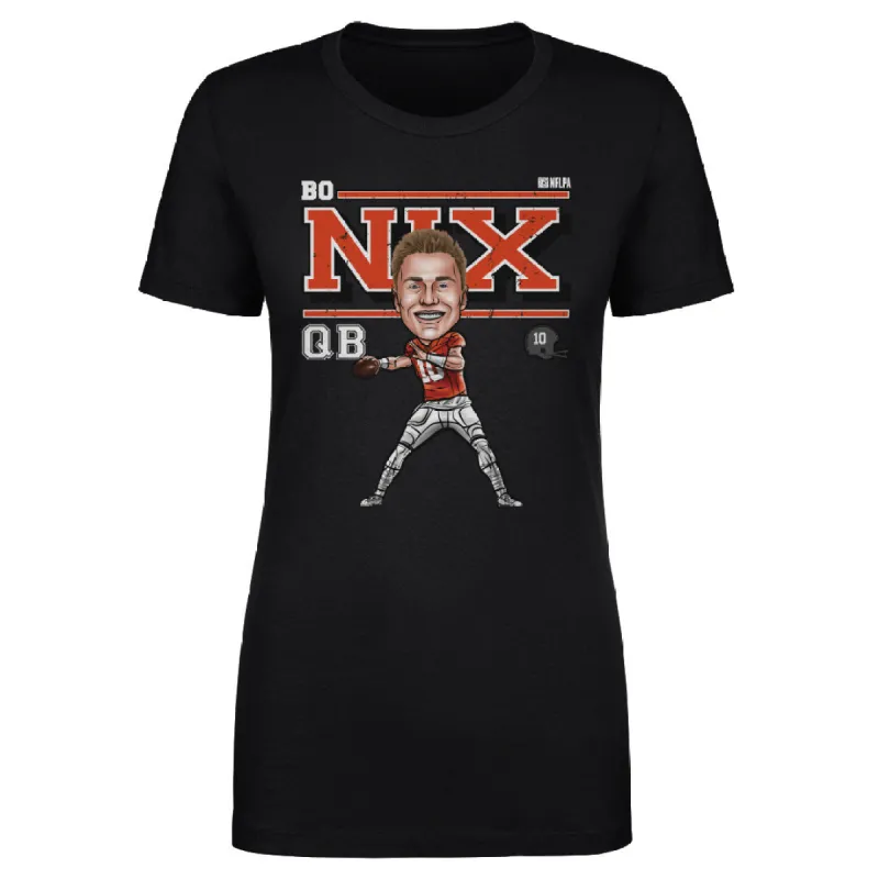 Bo Nix Denver Cartoon WHT sold by 500 Level