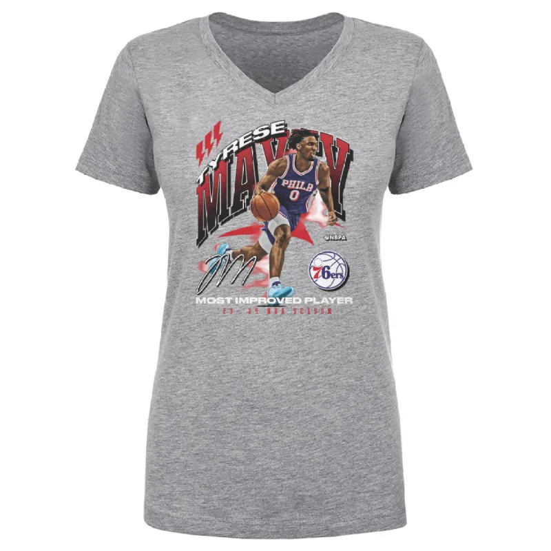 Tyrese Maxey Philadelphia 76ers 2024 NBA Most Improved Award WHT sold by 500 Level