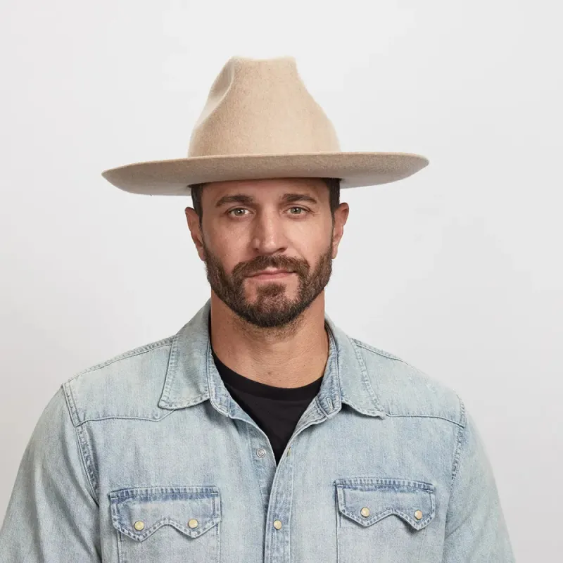 Crescent | Mens Flipped Brim Felt Hat made by American Hat Makers