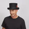 Majestic | Mens Wool Top Hat with Carriage Hat Band sold by American Hat Makers