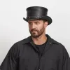 El Dorado SR2 | Mens Leather Top Hat with SR2 Hat Band sold by American Hat Makers