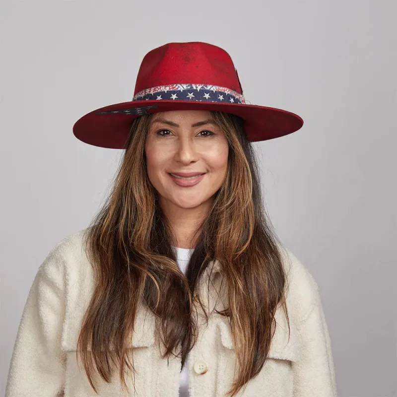Fireworks | Womens Felt Fedora Hat made by American Hat Makers