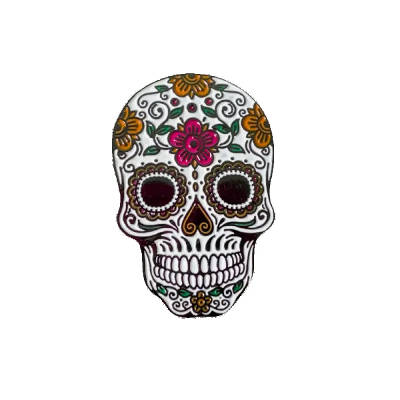 Flowered Skull | Magnetic Hat Pin sold by American Hat Makers