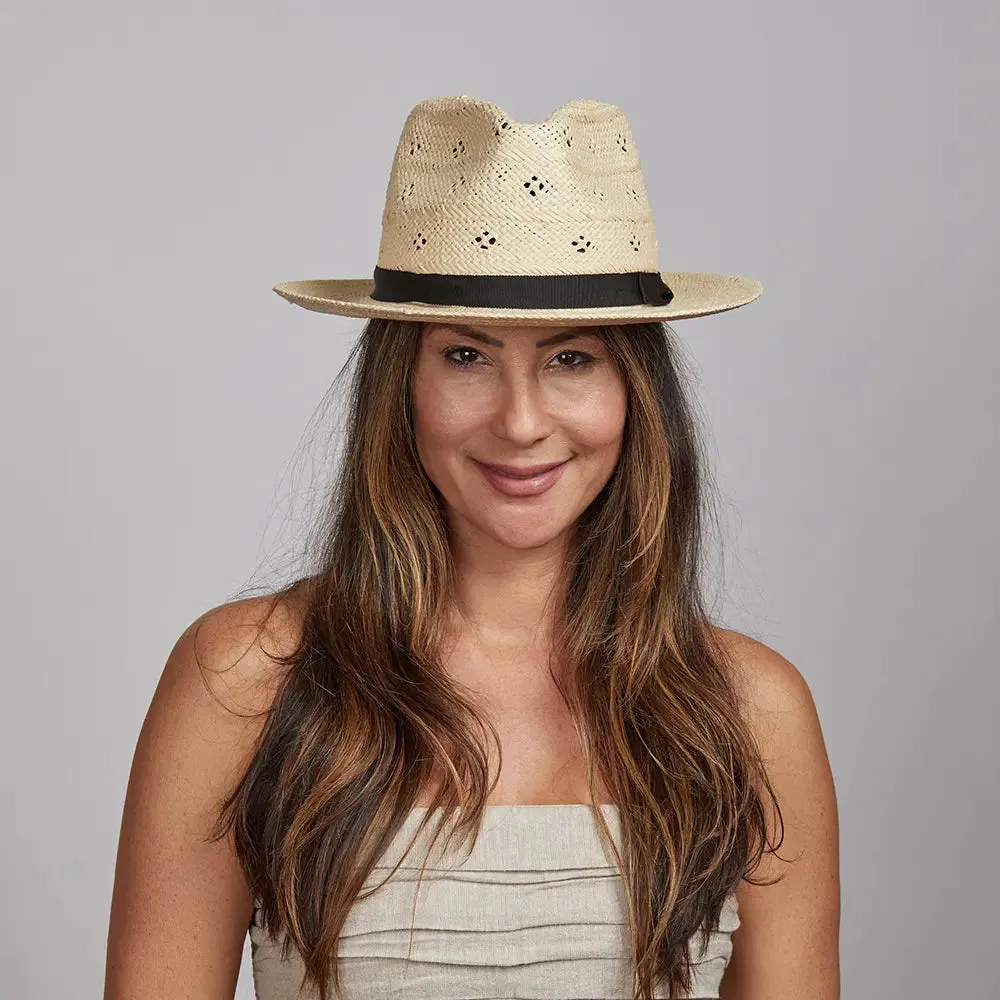 Dimitri | Womens Straw Fedora Hat sold by American Hat Makers