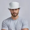 Ghost Rider | Mens White Leather Top Hat sold by American Hat Makers