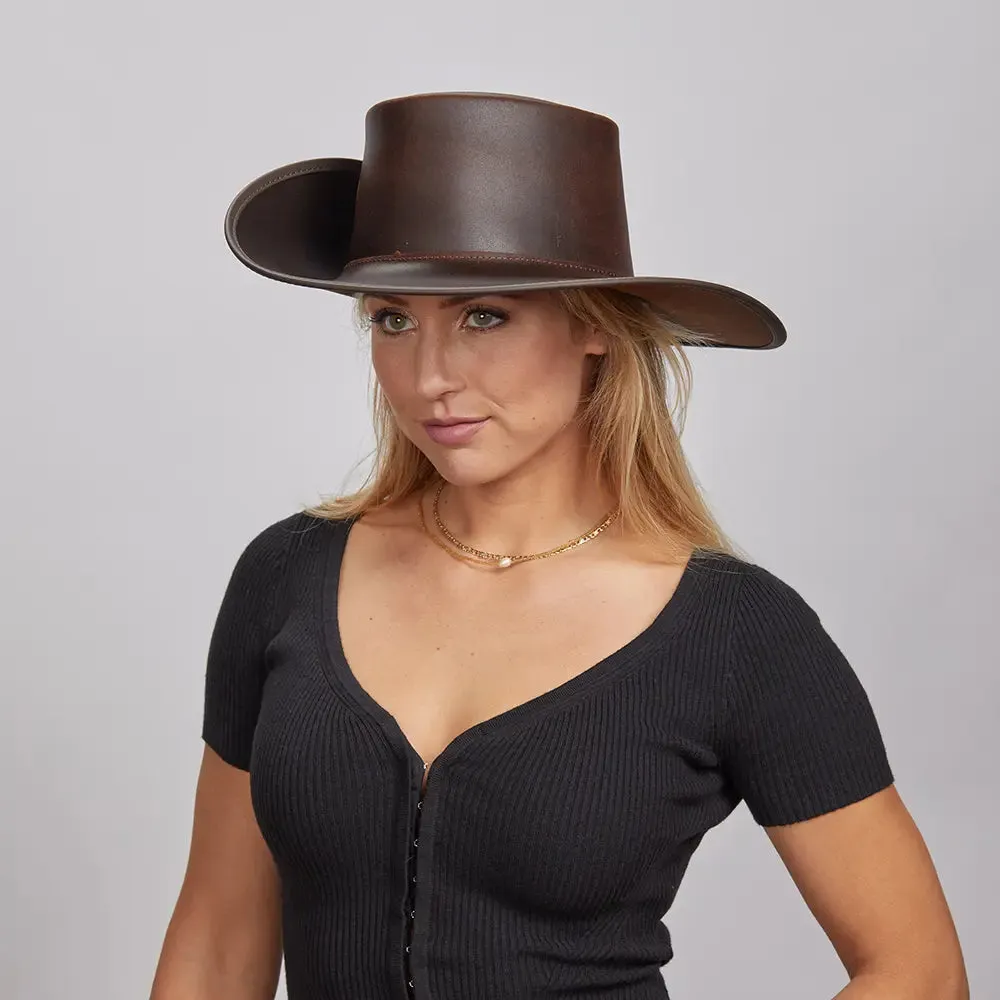 Cavalier | Womens Leather Swashbuckler Pirate Hat sold by American Hat Makers product image thumbnail 3