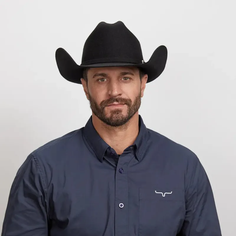 Cattleman Black | Mens Felt Black Cowboy Hat sold by American Hat Makers