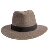 Nero | Mens Two-Tone Woven Straw Fedora Hat sold by American Hat Makers