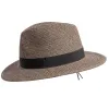 Nero | Mens Two-Tone Woven Straw Fedora Hat sold by American Hat Makers