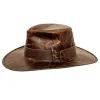 Unforgiven | Mens Wide Brim Bison Leather Outback Hat sold by American Hat Makers