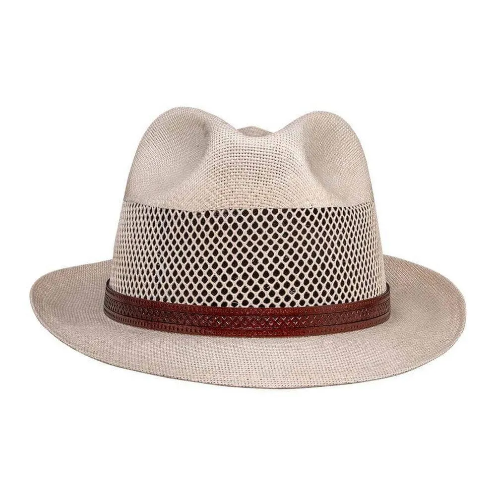 Tuscany | Mens Fedora Firm Straw Trilby Hat sold by American Hat Makers product image thumbnail 4