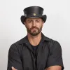 El Dorado Bullet | Mens Leather Top Hat with Bullet Hat Band sold by American Hat Makers