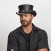 El Dorado Bullet | Mens Leather Top Hat with Bullet Hat Band sold by American Hat Makers