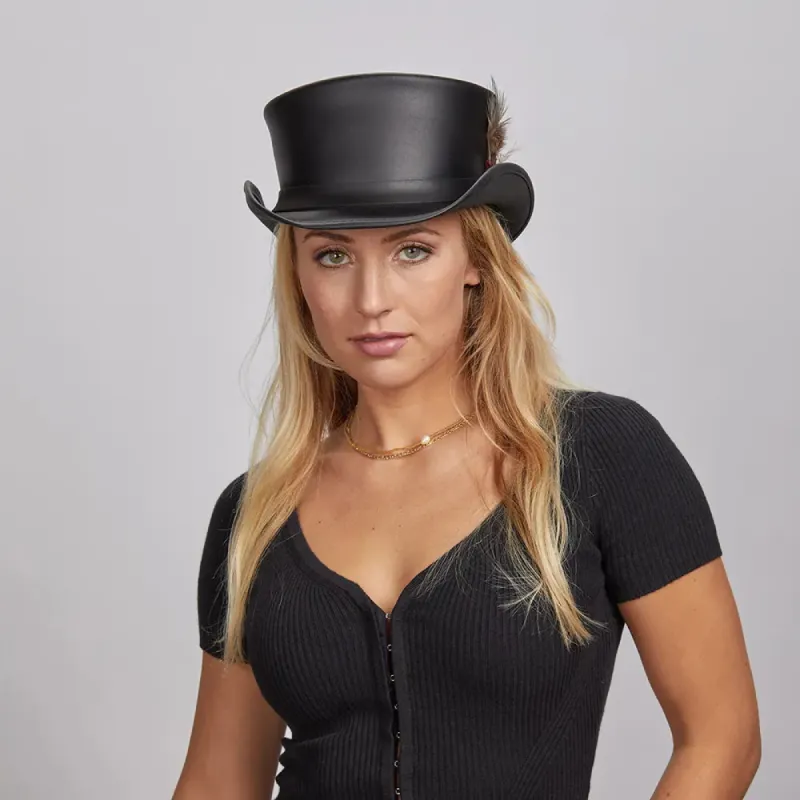 Marlow LT | Womens Leather Top Hat with LT Hat Band sold by American Hat Makers