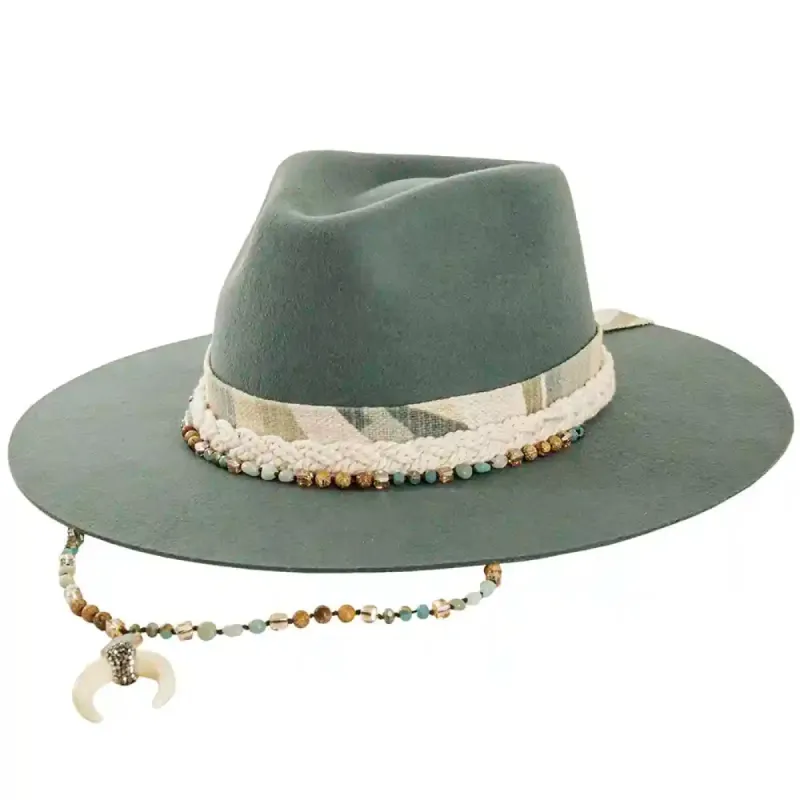 Resort | Mens Wide Brim Felt Fedora Hat sold by American Hat Makers