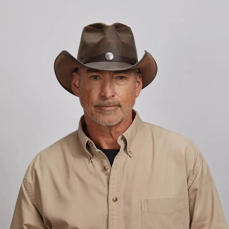 Western | Mens American Leather Cowboy Hat sold by American Hat Makers