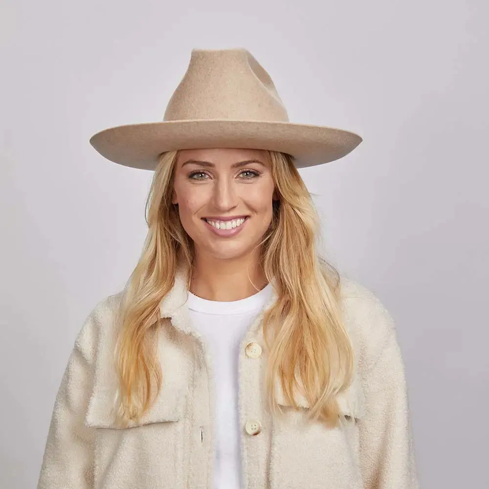 Crescent | Womens Flipped Brim Felt Hat sold by American Hat Makers