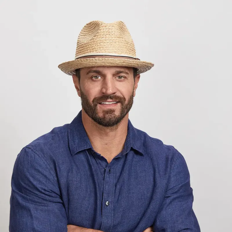 Elias | Mens Straw Fedora Hat sold by American Hat Makers