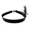 LT | Leather Hat Band with Hat Feather sold by American Hat Makers