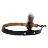 LT | Leather Hat Band with Hat Feather sold by American Hat Makers
