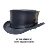 LT | Leather Hat Band with Hat Feather sold by American Hat Makers