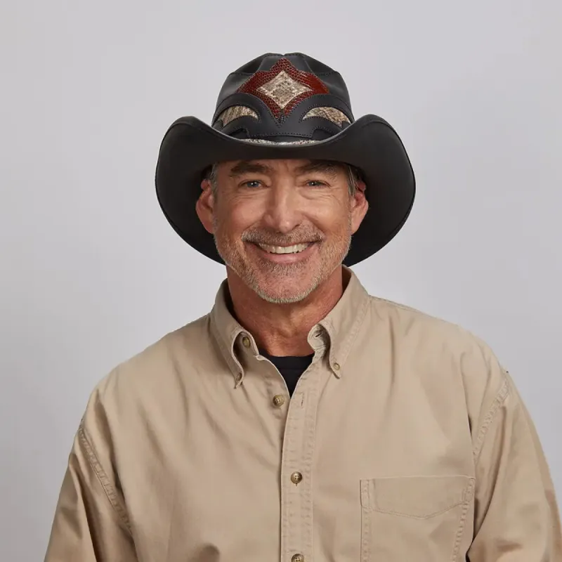 Storm | Mens Leather and Rattlesnake Cowboy Hat sold by American Hat Makers