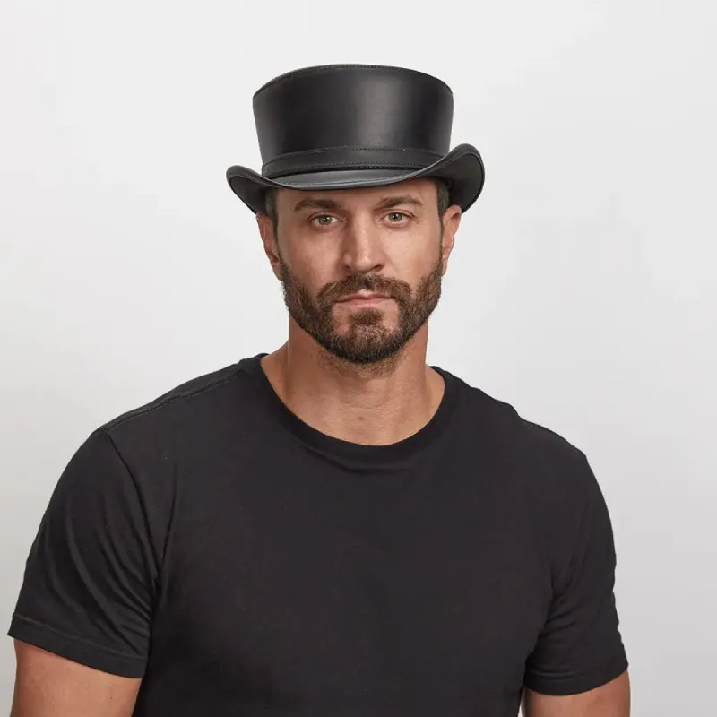Bromley | Mens Top Hat with Carriage Hat Band sold by American Hat Makers
