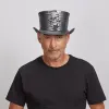 Trapped | Mens Black Leather Top Hat sold by American Hat Makers