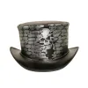 Trapped | Mens Black Leather Top Hat sold by American Hat Makers