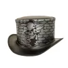 Trapped | Mens Black Leather Top Hat sold by American Hat Makers