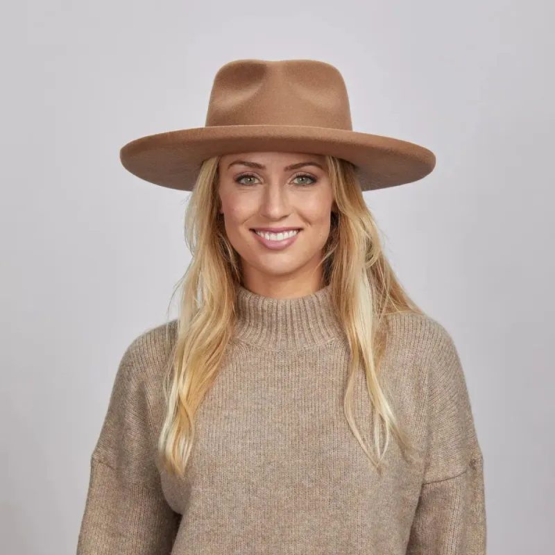 Hudson | Womens Pencil Rim Felt Fedora Hat made by American Hat Makers