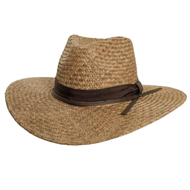 Morgan | Mens Wide Brim Straw Sun Hat sold by American Hat Makers