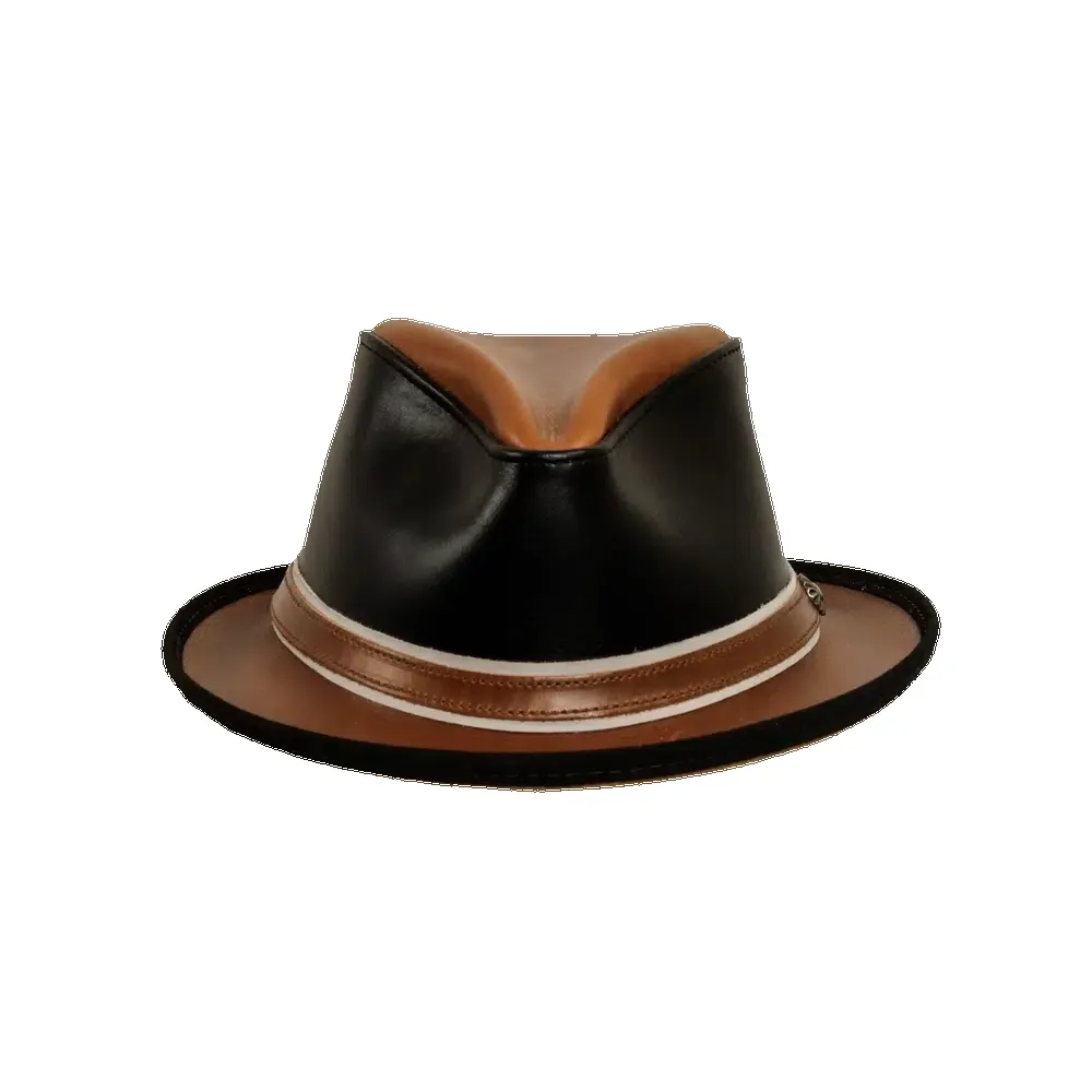 Rocky | Womens Leather Fedora Hat sold by American Hat Makers product image thumbnail 3