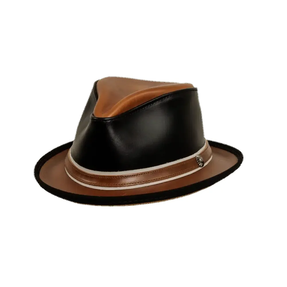 Rocky | Womens Leather Fedora Hat sold by American Hat Makers product image thumbnail 2
