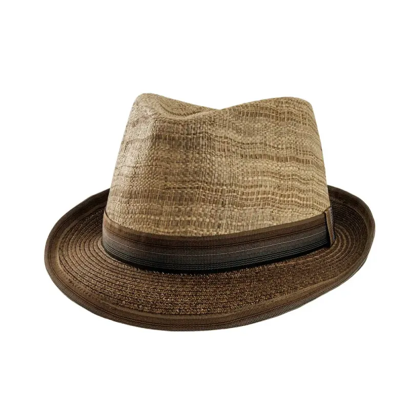 Carmel | Mens Straw Fedora Hat sold by American Hat Makers