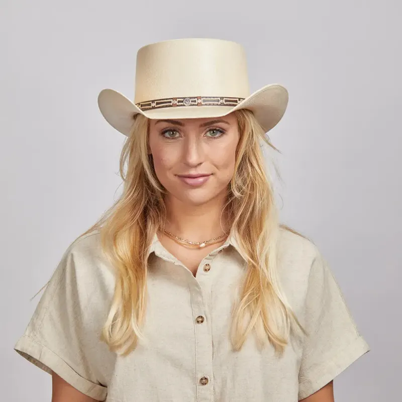 Ringleader | Womens Straw Top Hat sold by American Hat Makers