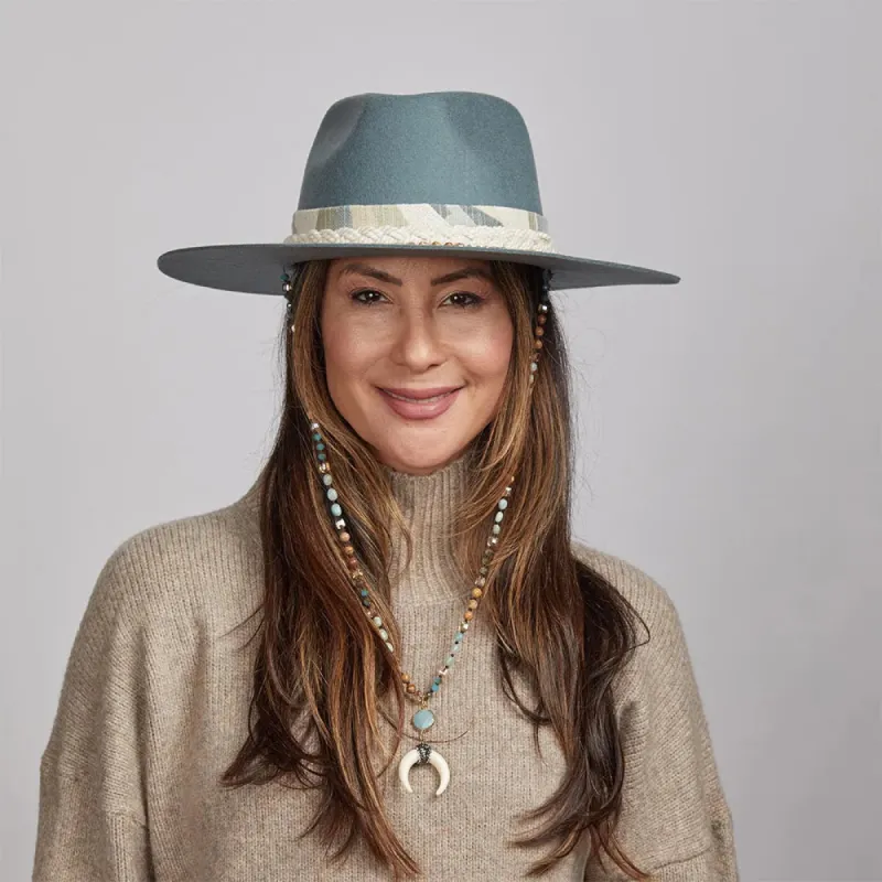 Resort | Womens Wide Brim Felt Fedora Hat sold by American Hat Makers