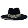 Lounge | Mens Black Pencil Rim Felt Hat sold by American Hat Makers