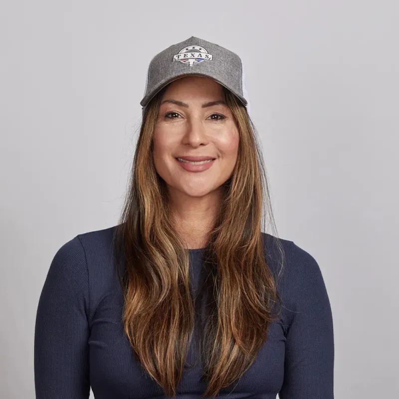 Texas | Womens Grey Trucker Hat sold by American Hat Makers