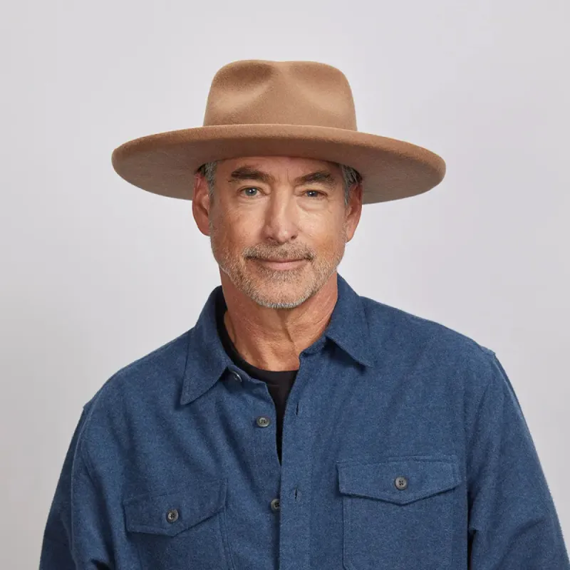 Hudson | Mens Pencil Rim Felt Fedora Hat made by American Hat Makers