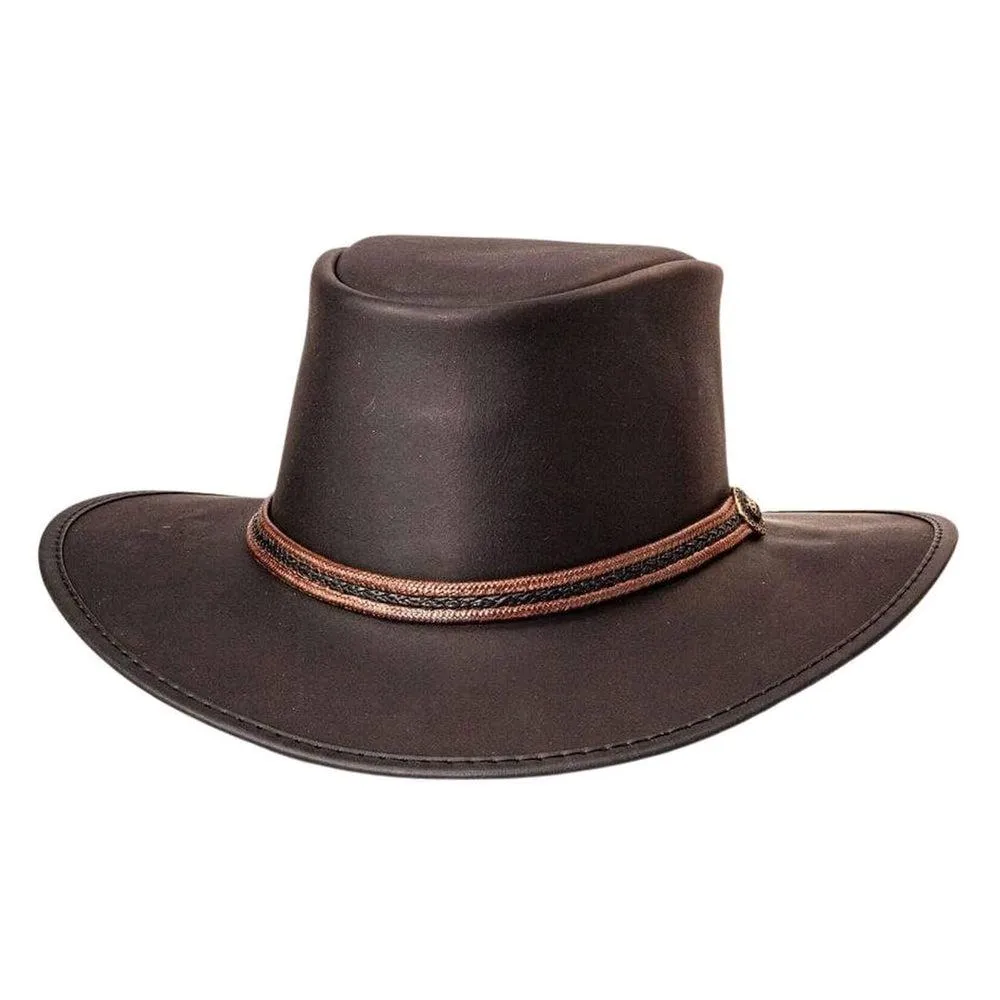 Midnight Rider | Womens Leather Outback Hat sold by American Hat Makers product image thumbnail 2